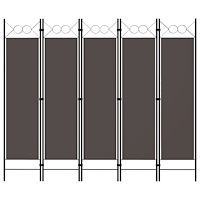 vidaXL Rumsavdelare 5 paneler antracit 200x180 cm