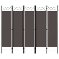 vidaXL Rumsavdelare 5 paneler antracit 200x180 cm