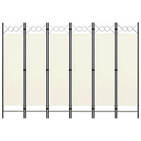 vidaXL Rumsavdelare 6 paneler vit 240x180 cm