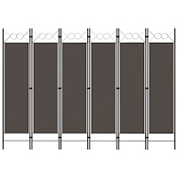 vidaXL Rumsavdelare 6 paneler antracit 240x180 cm