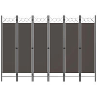 vidaXL Rumsavdelare 6 paneler antracit 240x180 cm