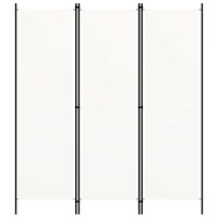 vidaXL Rumsavdelare 3 paneler vit 150x180 cm