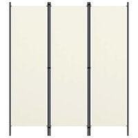 vidaXL Rumsavdelare 3 paneler vit 150x180 cm