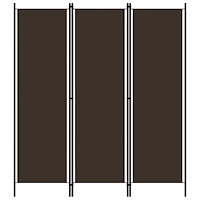 vidaXL Rumsavdelare 3 paneler brun 150x180 cm