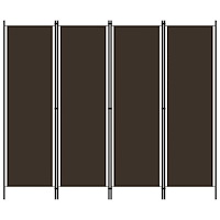 vidaXL Rumsavdelare 4 paneler brun 200x180 cm