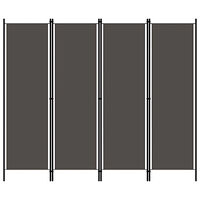 vidaXL Rumsavdelare 4 paneler antracit 200x180 cm