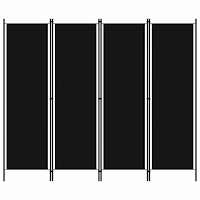 vidaXL Rumsavdelare 4 paneler svart 200x180 cm