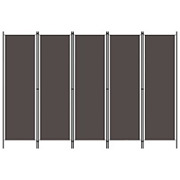 vidaXL Rumsavdelare 5 paneler antracit 250x180 cm