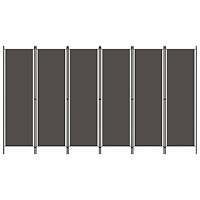 vidaXL Rumsavdelare 6 paneler antracit 300x180 cm