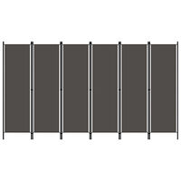 vidaXL Rumsavdelare 6 paneler antracit 300x180 cm