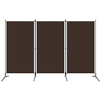 vidaXL Rumsavdelare 3 paneler brun 260x180 cm