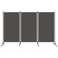 vidaXL Rumsavdelare 3 paneler antracit 260x180 cm
