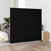 vidaXL Rumsavdelare svart 175x180 cm tyg