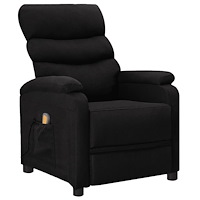 vidaXL Massagefåtölj svart tyg