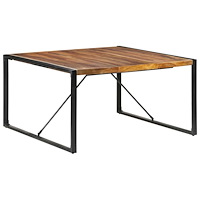 vidaXL Matbord 140x140x75 cm massivt trä