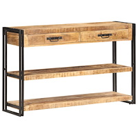 vidaXL Skänk 120x30x75 cm massivt grovt mangoträ