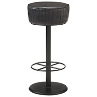 vidaXL Barstol svart äkta läder