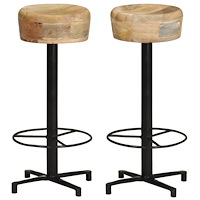 vidaXL Barstolar 2 st 76 cm massivt mangoträ