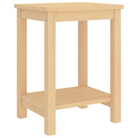 vidaXL Sängbord naturfärgad 35x30x47 cm massiv furu