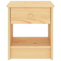vidaXL Sängbord naturfärgad 35x30x40 cm massiv furu