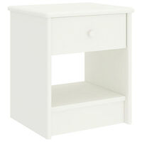 vidaXL Sängbord vit 35x30x40 cm massiv furu