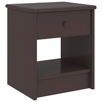 vidaXL Sängbord mörkbrun 35x30x40 cm massiv furu