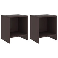 vidaXL Sängbord 2 st mörkbrun 35x30x40 cm massiv furu