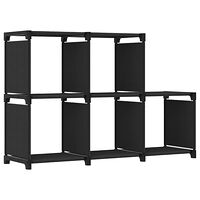 vidaXL Hylla med 5 kuber svart 103x30x72,5 cm tyg