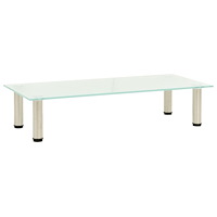 vidaXL TV-bänk frostad 80x35x17 cm härdat glas