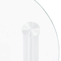 vidaXL Sidobord med 2 hyllor transparent/svart 38x38x50 cm härdat glas