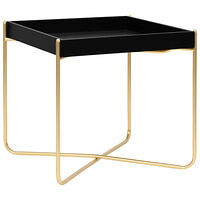 vidaXL Sidobord svart och guld 38x38x38,5 cm MDF