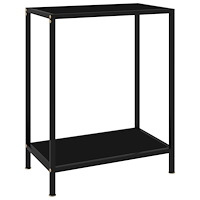 vidaXL Konsolbord svart 60x35x75 cm härdat glas