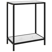 vidaXL Konsolbord vit 60x35x75 cm härdat glas