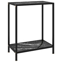 vidaXL Konsolbord svart 60x35x75 cm härdat glas