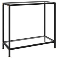 vidaXL Konsolbord transparent 80x35x75 cm härdat glas