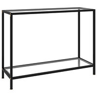 vidaXL Konsolbord transparent 100x35x75 cm härdat glas