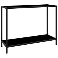 vidaXL Konsolbord svart 100x35x75 cm härdat glas