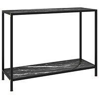 vidaXL Konsolbord svart 100x35x75 cm härdat glas