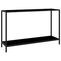 vidaXL Konsolbord svart 120x35x75 cm härdat glas