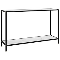 vidaXL Konsolbord vit 120x35x75 cm härdat glas