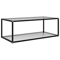 vidaXL Soffbord genomskinligt 100x50x35 cm härdat glas