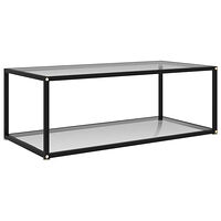 vidaXL Soffbord genomskinligt 100x50x35 cm härdat glas