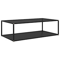 vidaXL Soffbord svart 120x60x35 cm härdat glas