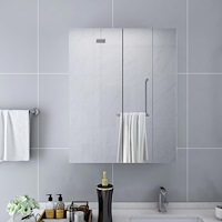 vidaXL Spegelskåp för badrum vit 60x15x75 cm MDF