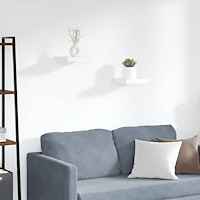 vidaXL Svävande vägghyllor 2 st vit 23x23,5x3,8 cm MDF