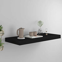 vidaXL Svävande vägghylla svart 60x23,5x3,8 cm MDF