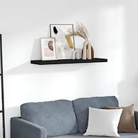 vidaXL Svävande vägghylla svart 90x23,5x3,8 cm MDF