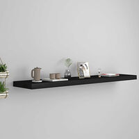 vidaXL Svävande vägghylla svart 120x23,5x3,8 cm MDF