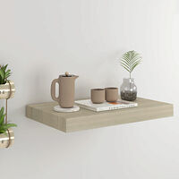 vidaXL Svävande vägghylla ek 40x23x3,8 cm MDF