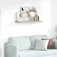 vidaXL Svävande vägghylla ek 80x23,5x3,8 cm MDF